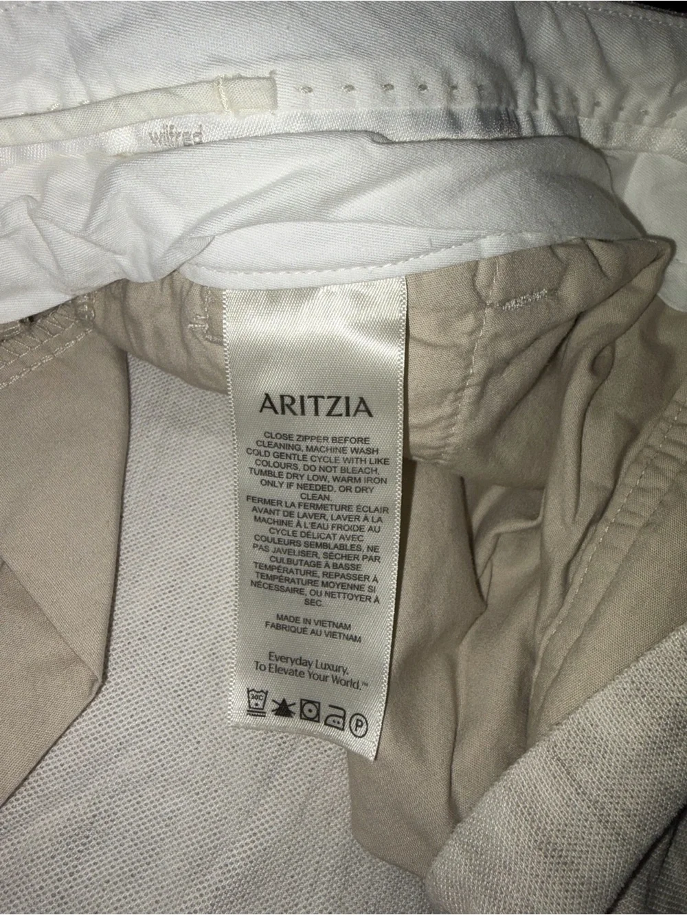 Aritzia Effortless Cropped Pant - cruise linen blend